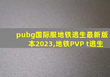 pubg国际服地铁逃生最新版本2023,地铁PVP t逃生